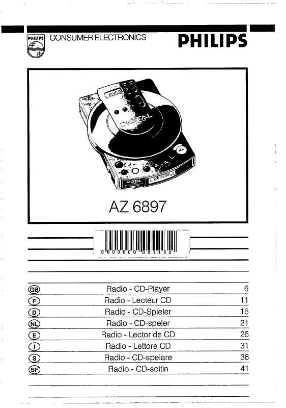 Mode d'emploi PHILIPS AZ6897