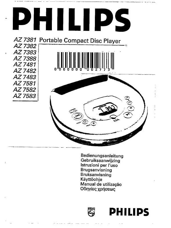 Mode d'emploi PHILIPS AZ7381