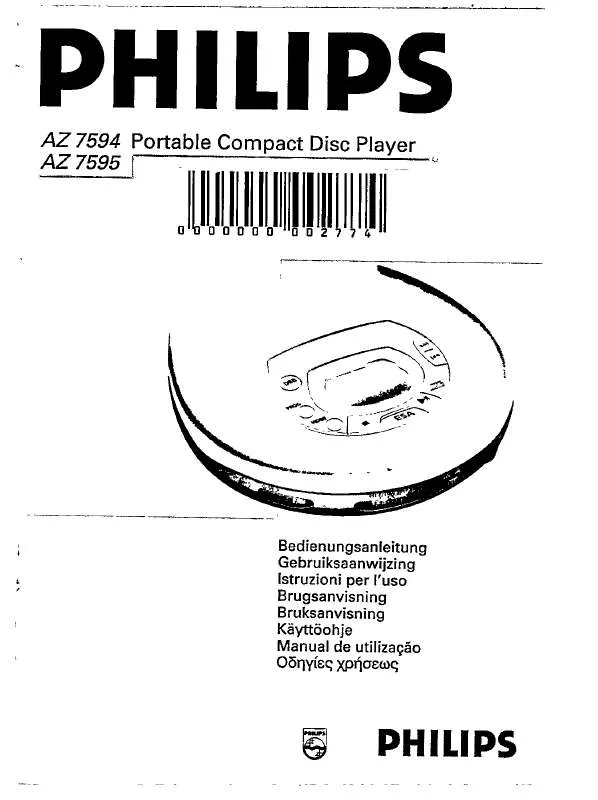 Mode d'emploi PHILIPS AZ7894