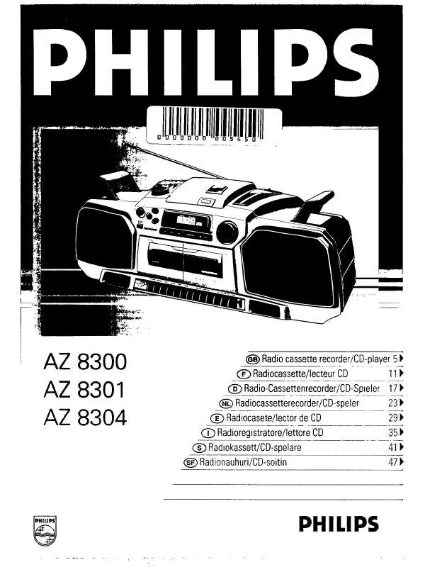 Mode d'emploi PHILIPS AZ8304