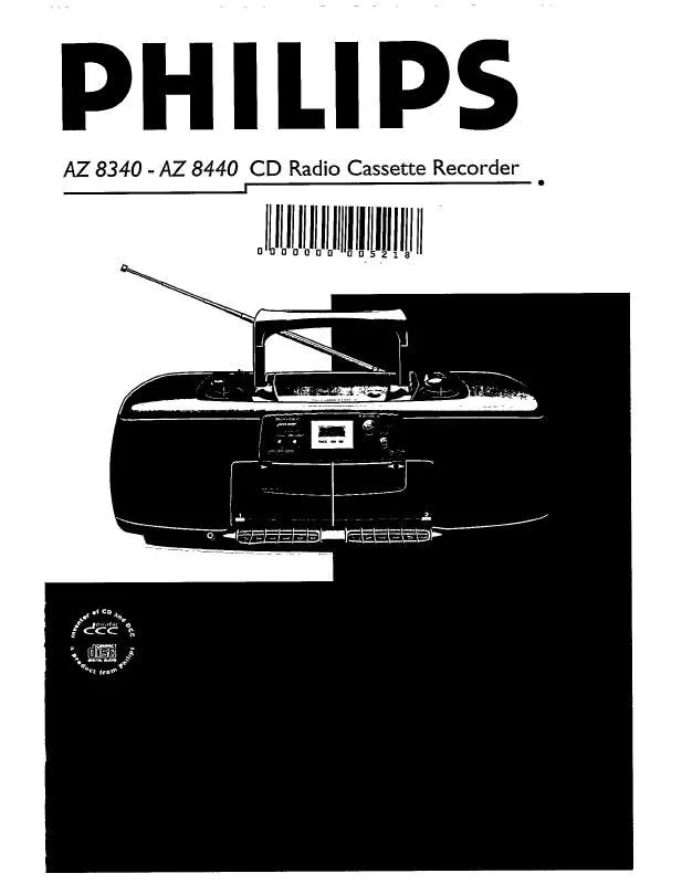 Mode d'emploi PHILIPS AZ8340