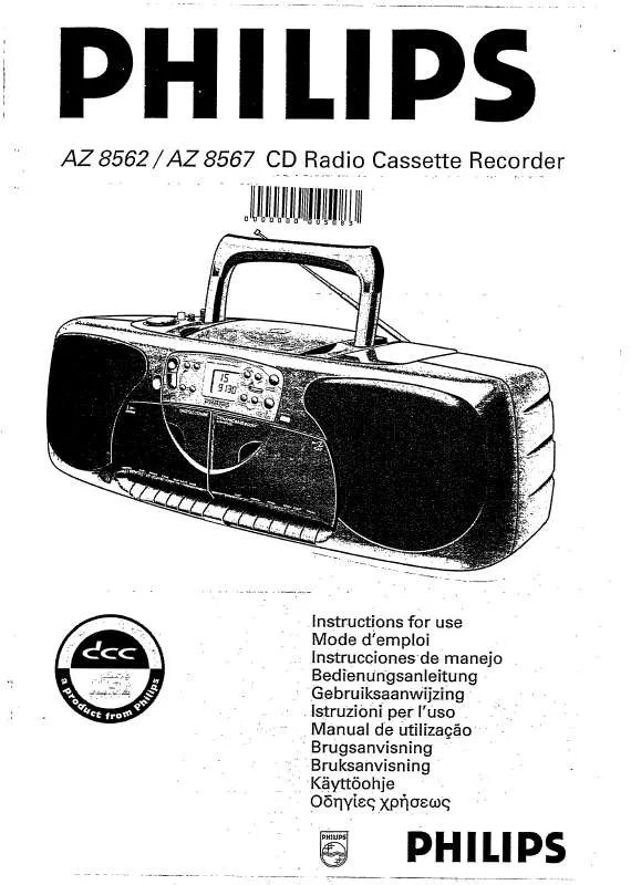 Mode d'emploi PHILIPS AZ8562