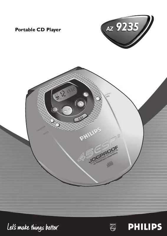 Mode d'emploi PHILIPS AZ9235