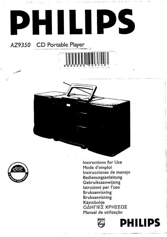 Mode d'emploi PHILIPS AZ9350