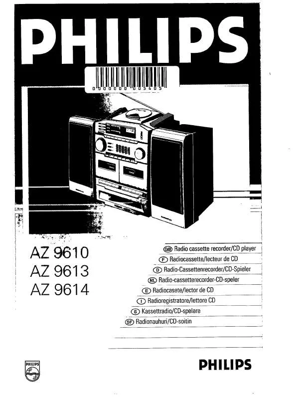 Mode d'emploi PHILIPS AZ9614