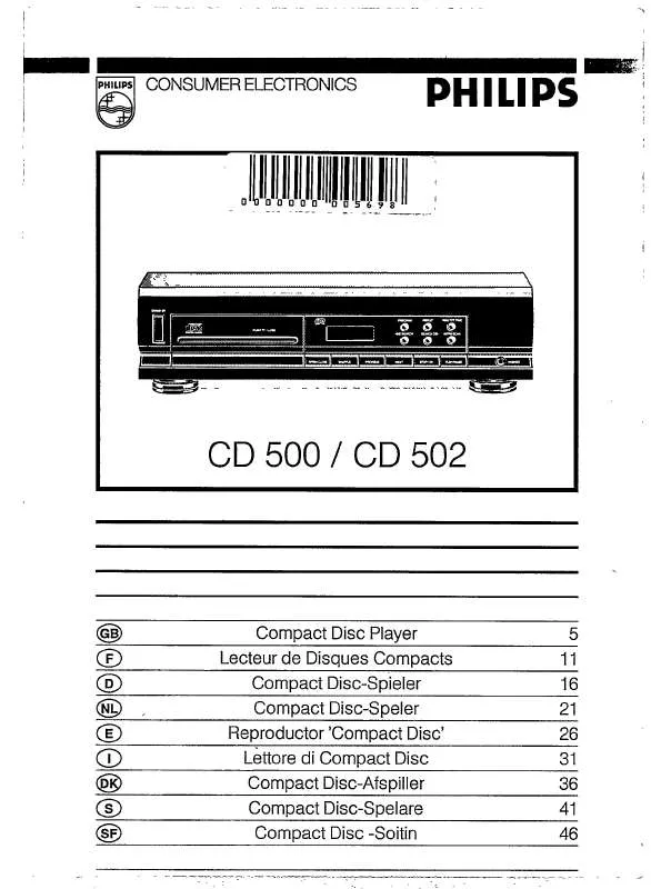 Mode d'emploi PHILIPS CD502