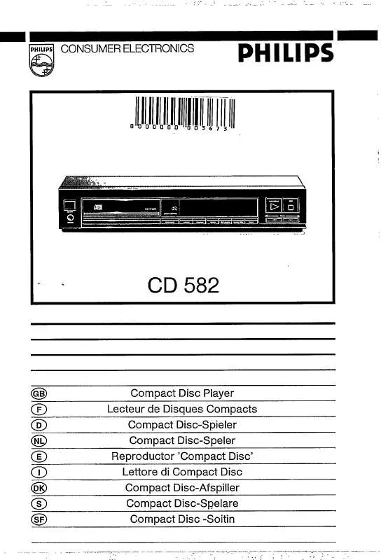 Mode d'emploi PHILIPS CD582