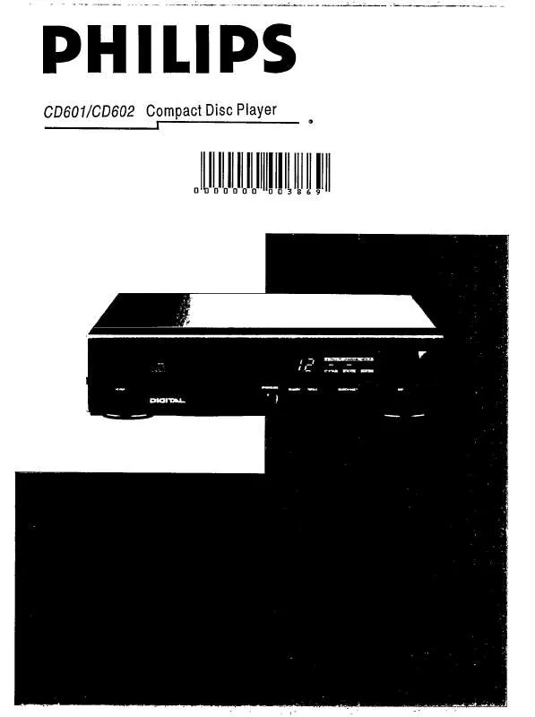 Mode d'emploi PHILIPS CD602