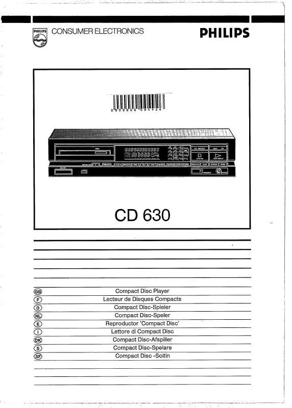 Mode d'emploi PHILIPS CD630