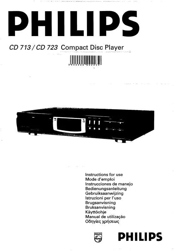 Mode d'emploi PHILIPS CD713