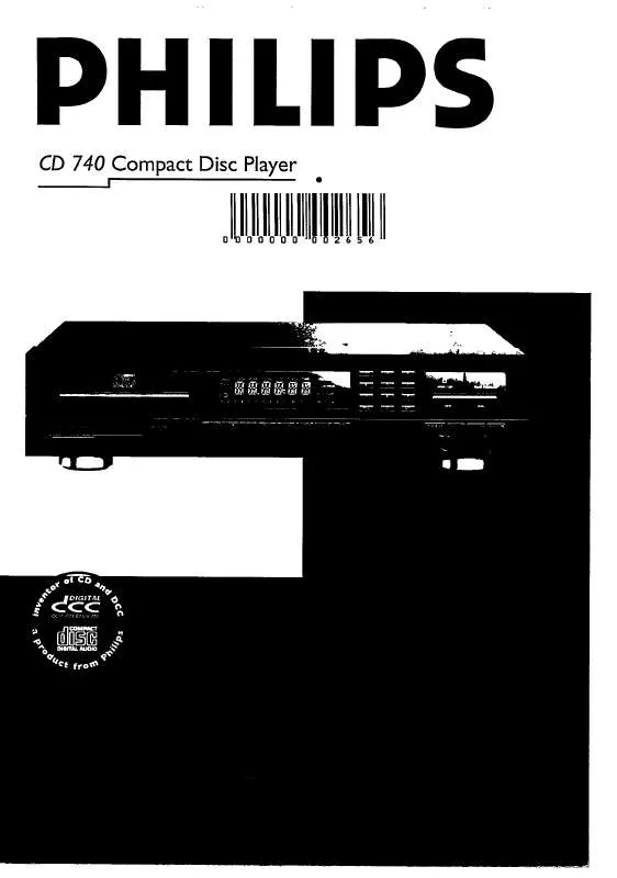 Mode d'emploi PHILIPS CD740-00B