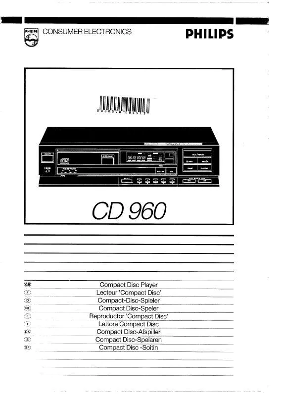 Mode d'emploi PHILIPS CD960