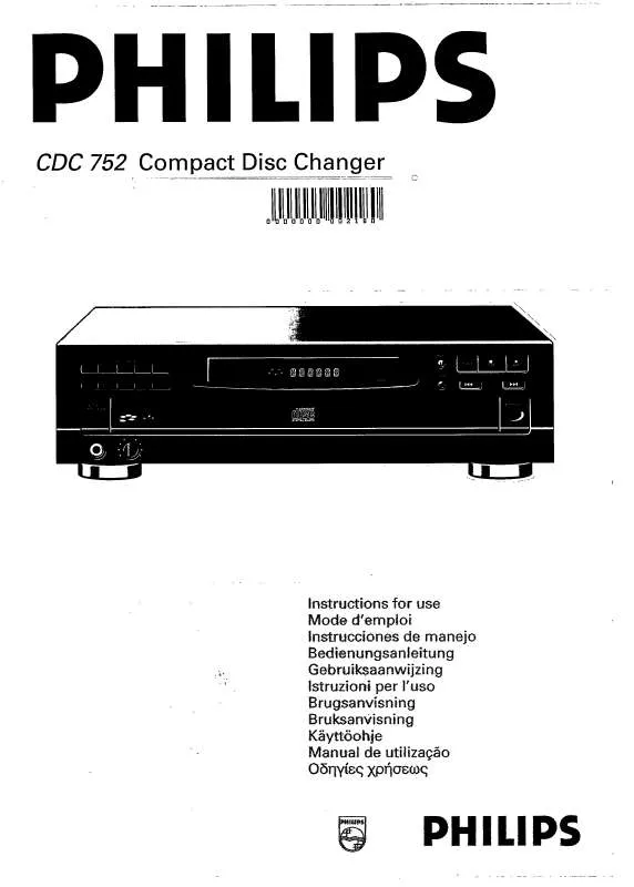 Mode d'emploi PHILIPS CDC752