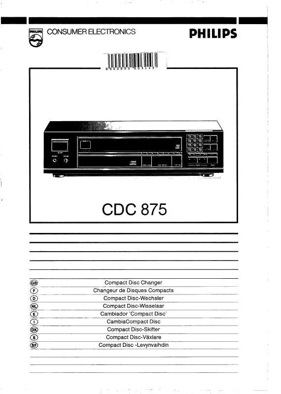 Mode d'emploi PHILIPS CDC875