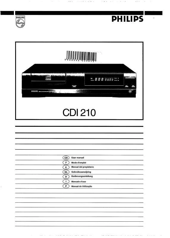 Mode d'emploi PHILIPS CDI210/45P