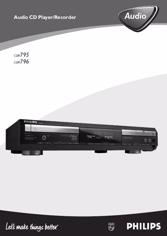 Mode d'emploi PHILIPS CDR796-00S