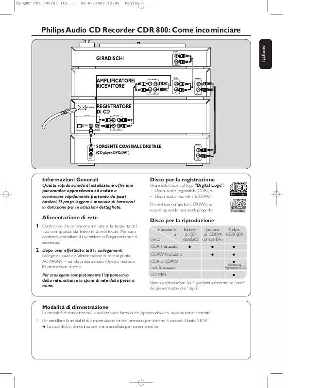 Mode d'emploi PHILIPS CDR800