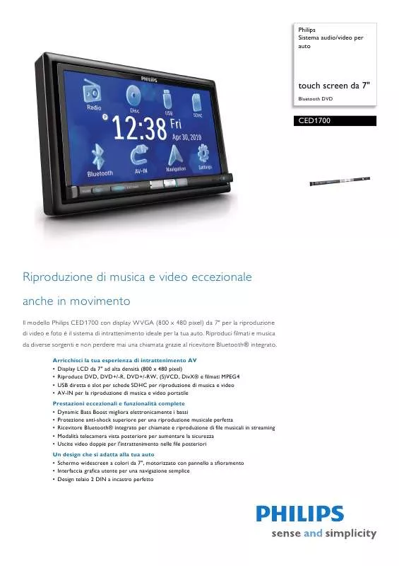 Mode d'emploi PHILIPS CED1700