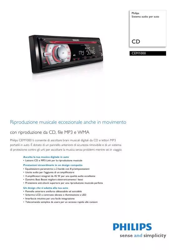 Mode d'emploi PHILIPS CEM1000