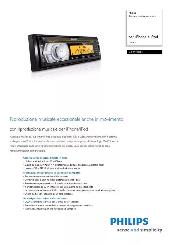 Mode d'emploi PHILIPS CEM3000