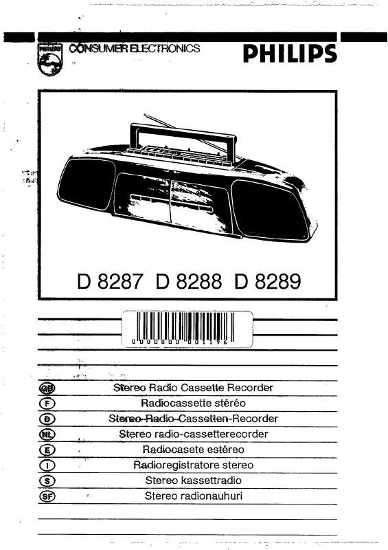 Mode d'emploi PHILIPS D8288