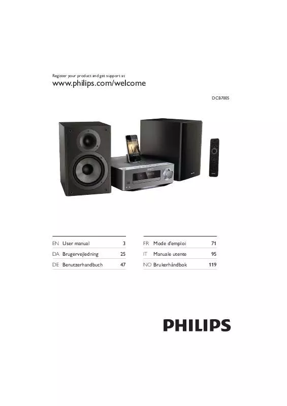 Mode d'emploi PHILIPS DCB7005