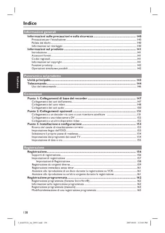 Mode d'emploi PHILIPS DVDR3512V