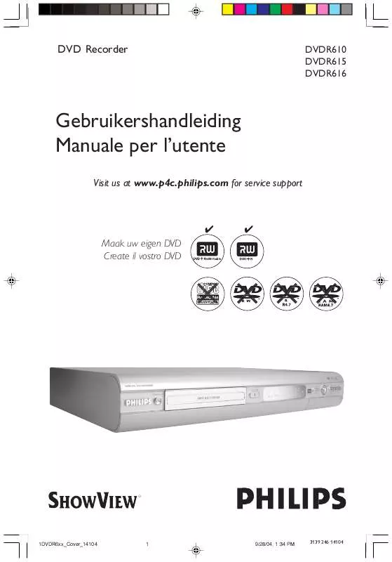 Mode d'emploi PHILIPS DVDR615