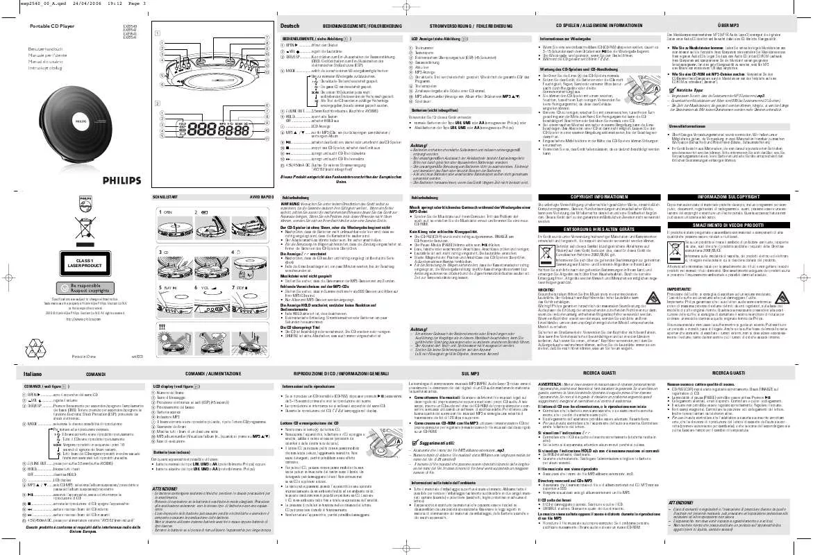 Mode d'emploi PHILIPS EXP2544