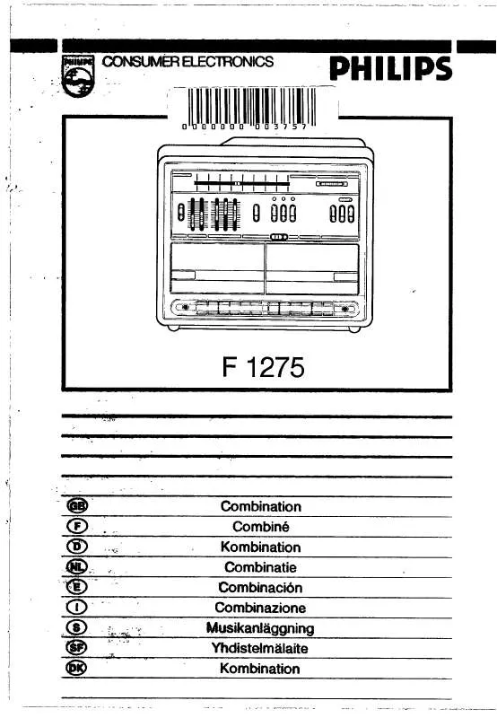 Mode d'emploi PHILIPS F1275