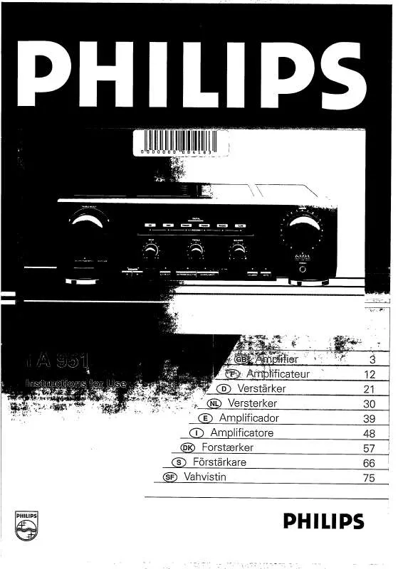 Mode d'emploi PHILIPS FA951-00S