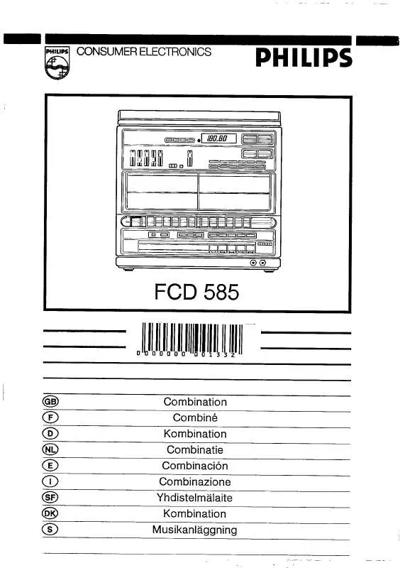 Mode d'emploi PHILIPS FCD585