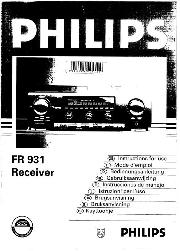 Mode d'emploi PHILIPS FR931-00S