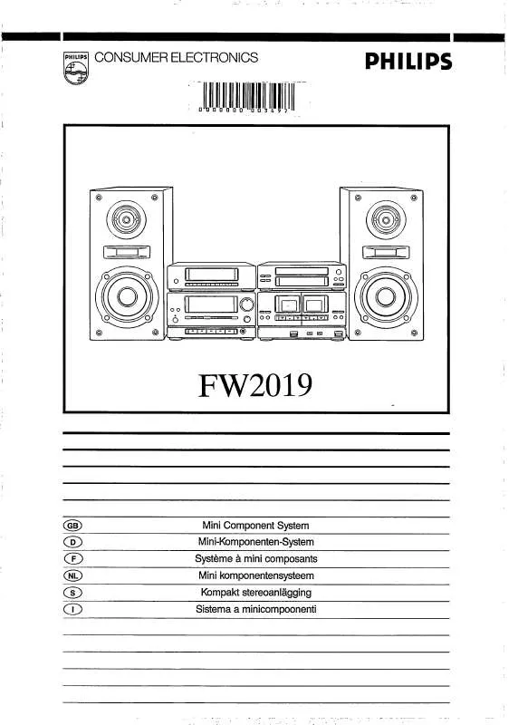 Mode d'emploi PHILIPS FW2019