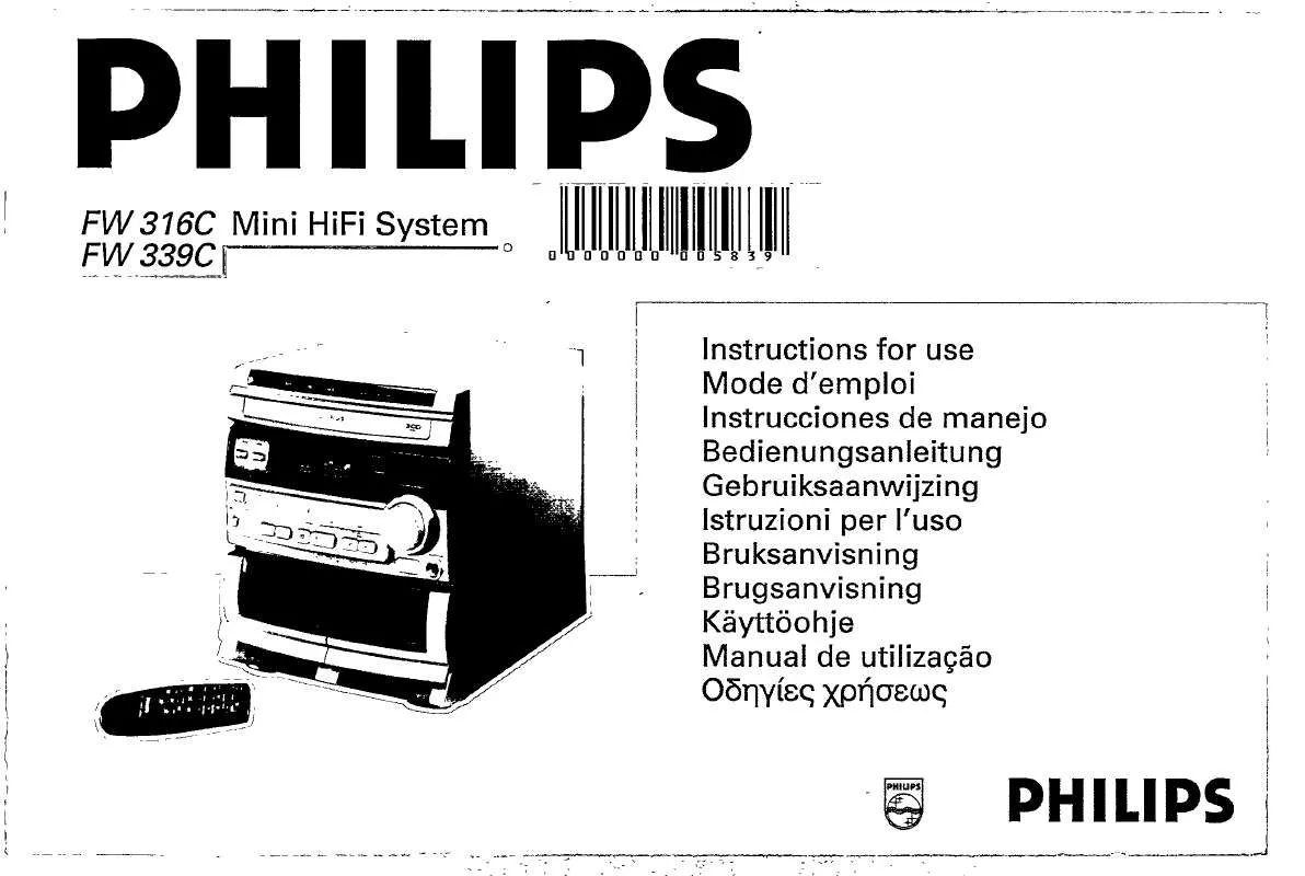 Mode d'emploi PHILIPS FW339C