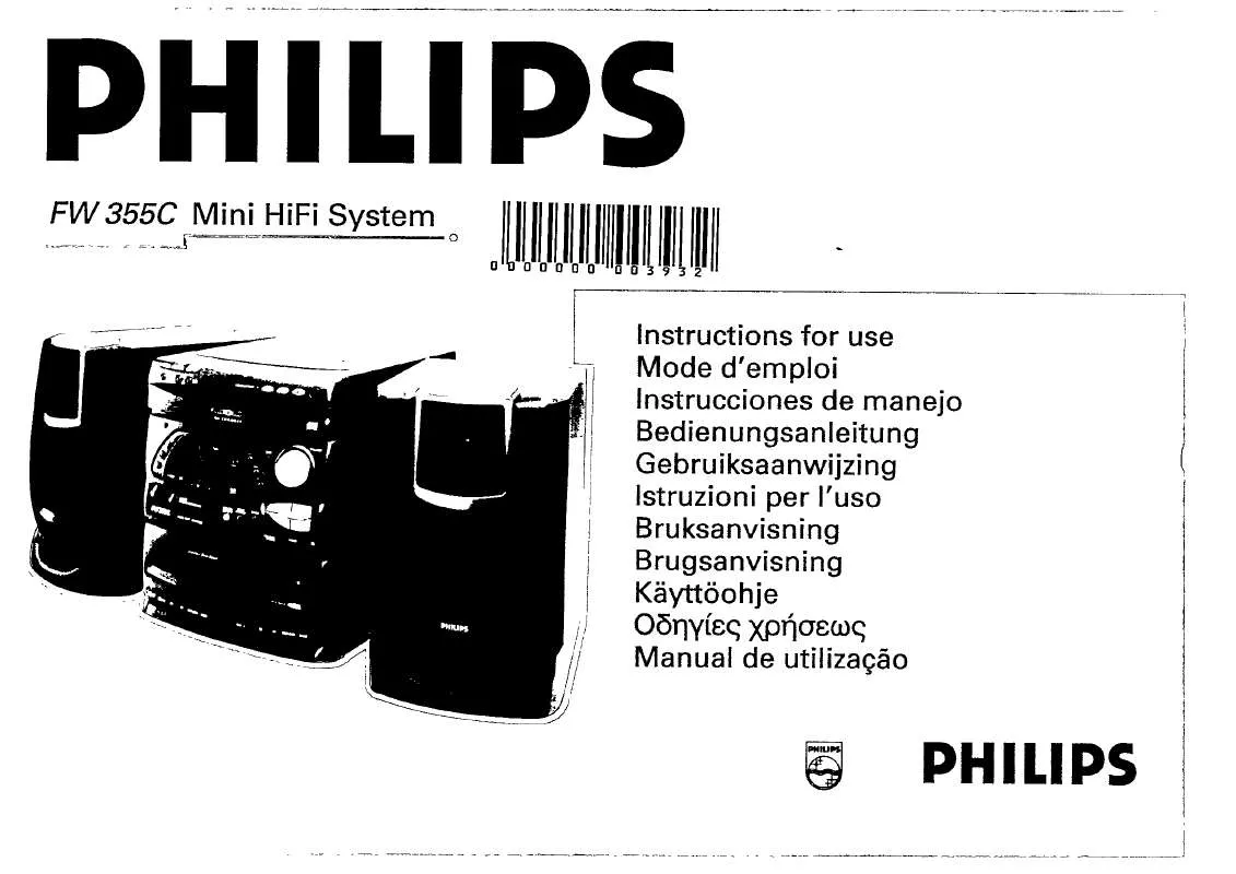 Mode d'emploi PHILIPS FW355C/22K