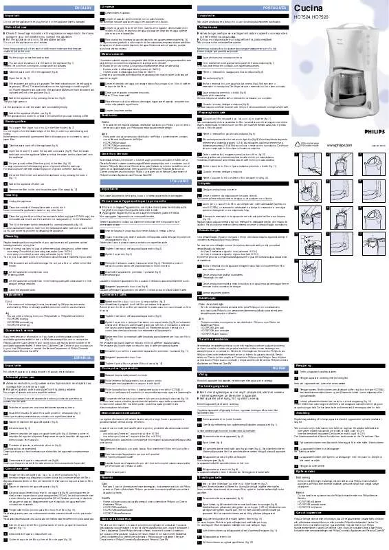 Mode d'emploi PHILIPS HD7520