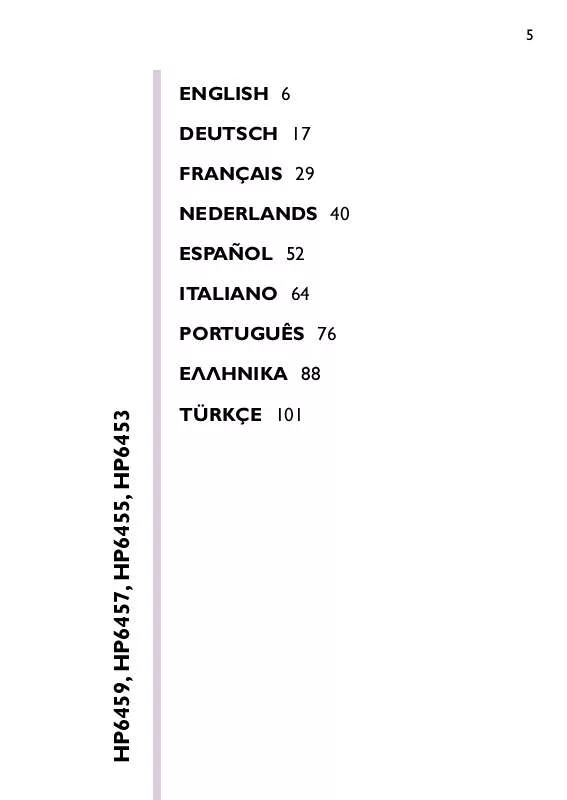 Mode d'emploi PHILIPS HP6459