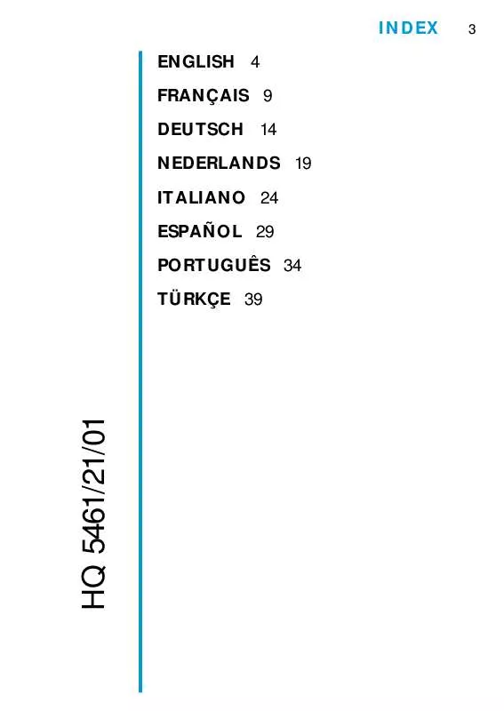 Mode d'emploi PHILIPS HQ5421