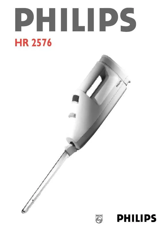 Mode d'emploi PHILIPS HR2576