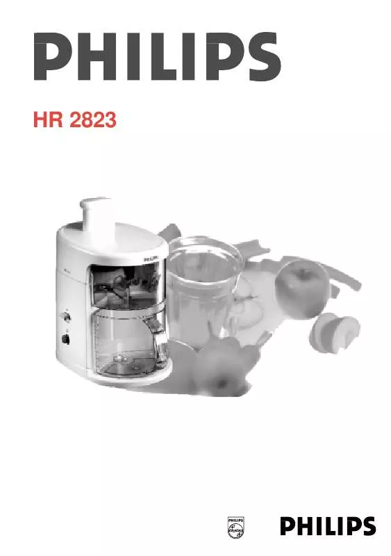 Mode d'emploi PHILIPS HR2823