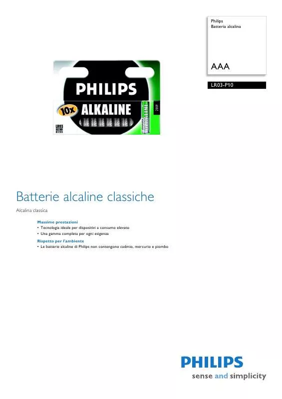 Mode d'emploi PHILIPS LR03-P10