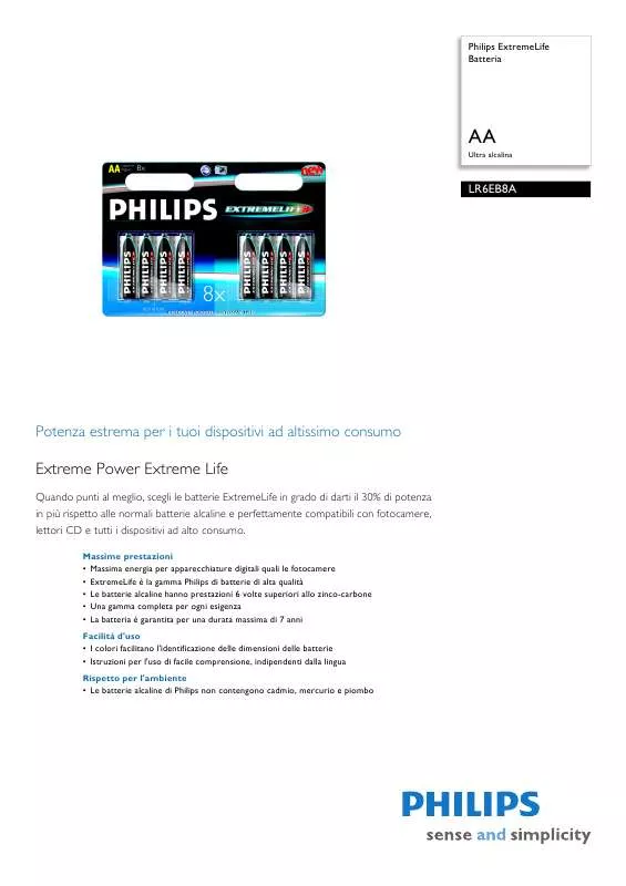 Mode d'emploi PHILIPS LR6EB8A