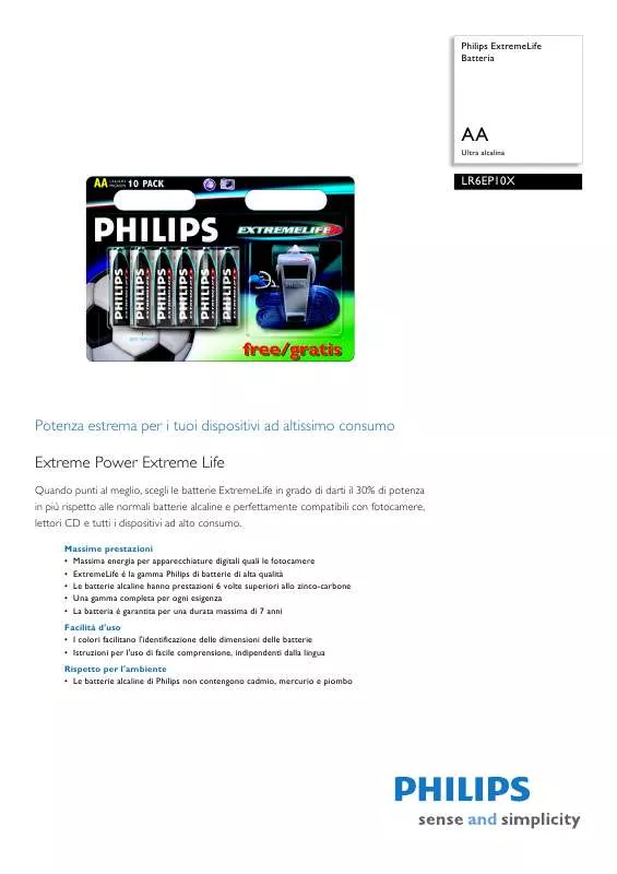 Mode d'emploi PHILIPS LR6EP10X