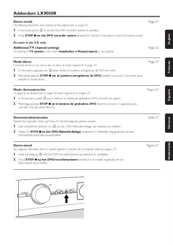 Mode d'emploi PHILIPS LX9000R