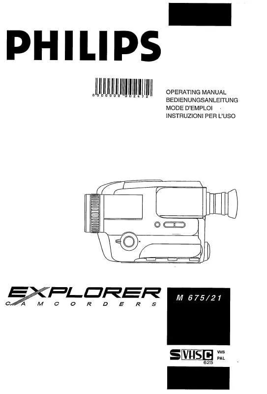 Mode d'emploi PHILIPS M675