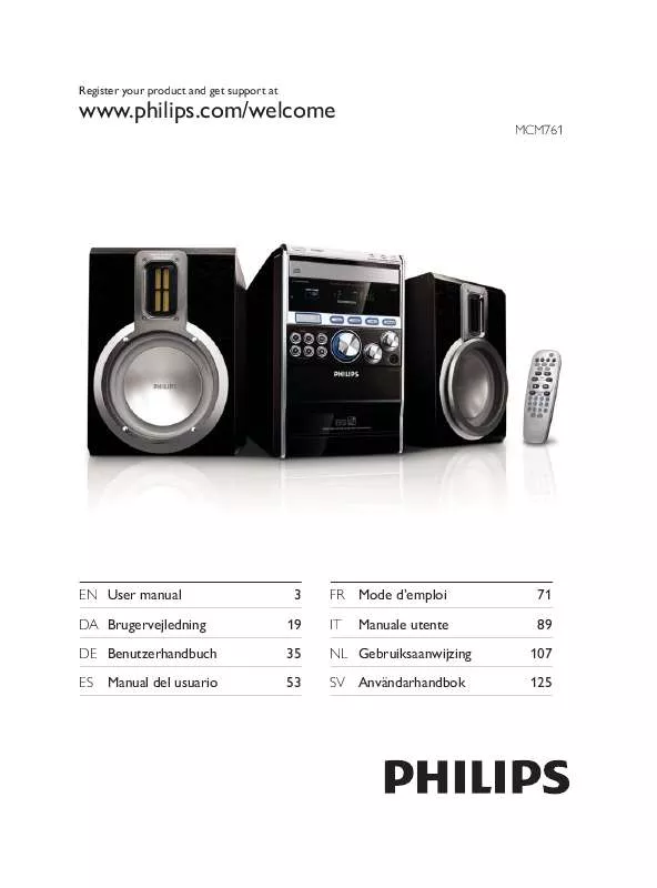 Mode d'emploi PHILIPS MCM761