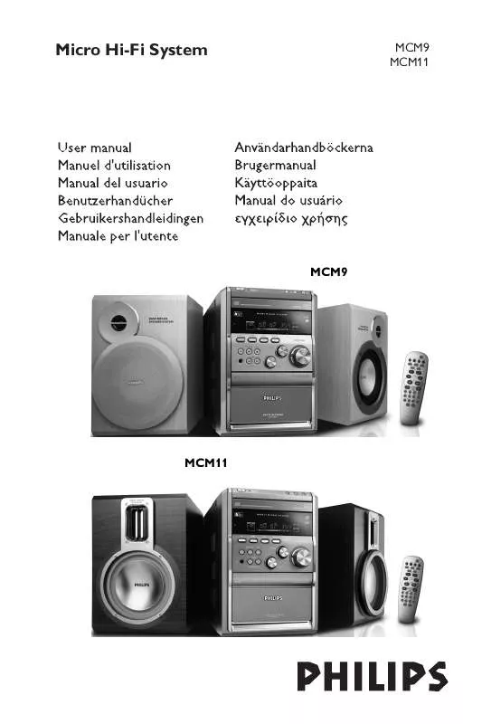 Mode d'emploi PHILIPS MCM9