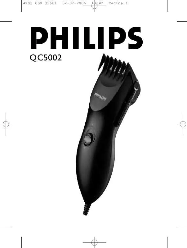 Mode d'emploi PHILIPS QC 5002