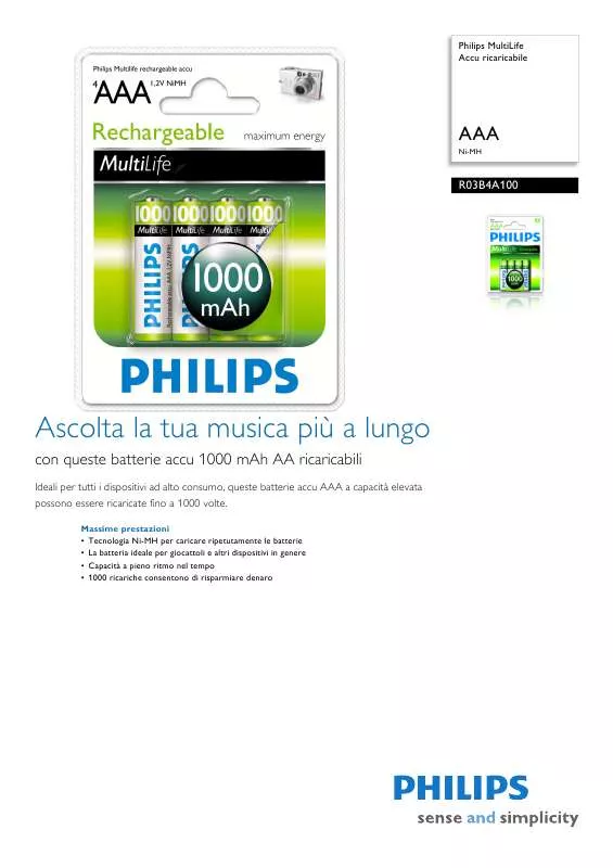 Mode d'emploi PHILIPS R03B4A100